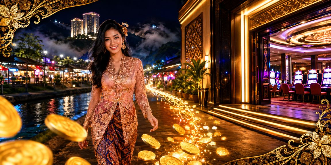 Suasana hiburan kasino Genting Highlands dengan motif batik Malaysia di platform 47301